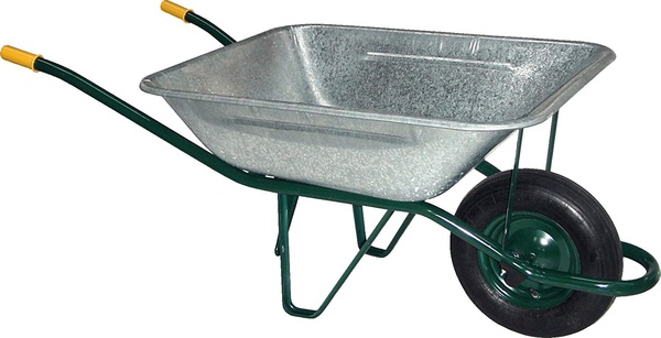 Carretillo Europa Galvanizado Rueda Neumatica 90 Litros